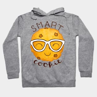 Smart Cookie - A Clever Chocolate Chip Cookie Wearing Glasses Hoodie